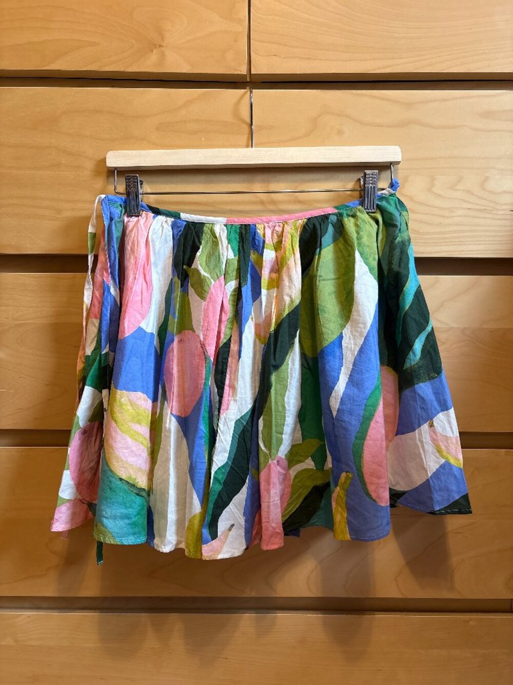 H&M COLOURFUL SIDE TIE MINI SKIRT, SIZE: 8 / MEDIUM LIKE NEW